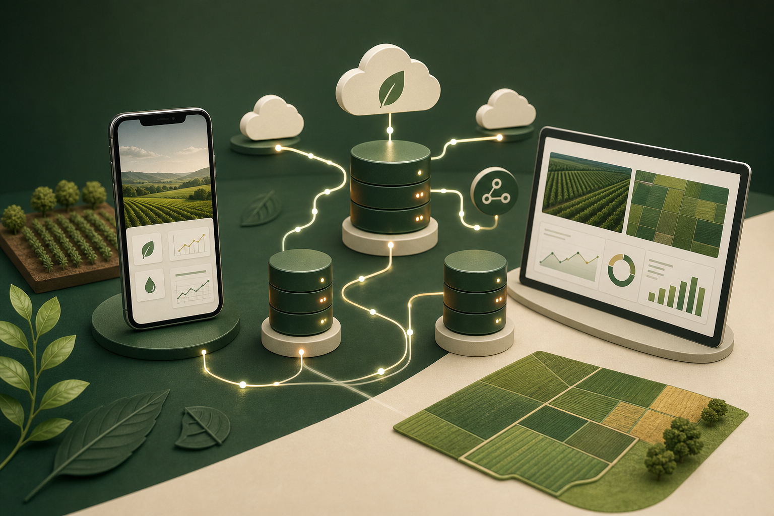 Sistemas de datos rurales conectados en una plataforma integrada